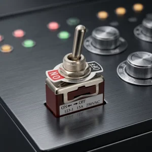 Heavy Duty Toggle Switch 15A 250VAC ON OFF Metal 2 Pin Toggle Switch for Industrial Machinery Marine Equipment