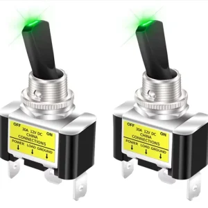Heavy Duty Toggle Switch Lighted 3P ON OFF Switch 12V 30A