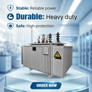 Hebei Professional Oil Immersed Three Phase Distribution Transformer Dual Winding Coil High Efficiency Low Temperature Rise for