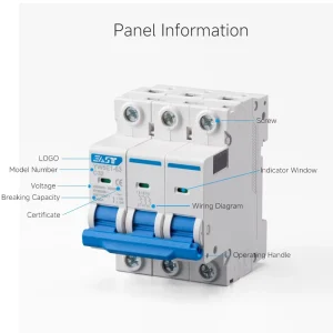 High Breaking Capacity Rail Mounted 3P C32 MCB Miniature Circuit Breaker (6KA) for Home & Industrial Air Conditioning