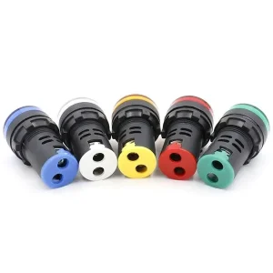 High Brightness LED Indicator Light AD16 22DS 24V 220V 16mm 22mm 30mm Signal Light Plastic Material 22mm Mounting Hole Diameter