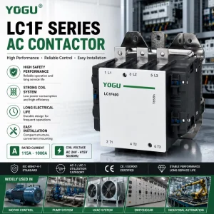 High Capacity AC Contactor LC1F Series for Pumps Fans Compressors HVAC and Industrial Automation