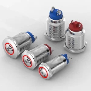 High Decibel Loudness Stainless Steel Flashing Red LED Buzzer 16 19 22mm IP65 12 24V 110 220V Sound Signal