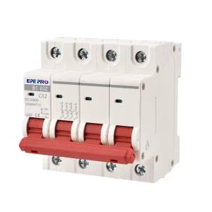 High Demand Solar Power Applications DIN Rail Mounted DC Circuit Breaker with Overload and Short Circuit Protection
