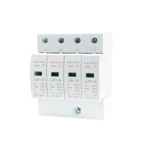 High Energy Absorption 20KA-100KA T2 Certified SPD Surge Protector Device Lightning Protection for Home Industrial