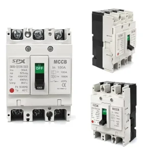 High Quality SPX 3P MCCB 100A Circuit Breaker 400V 500V with Fire Flame Casting and Silver Contact Moulded Case Switch 80A 100A