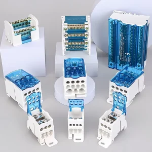 High Voltage UKK 125A Busbar Block Load Block UKK 400A Industrial Connection Electrical Connection Box Copper Busbar Terminal