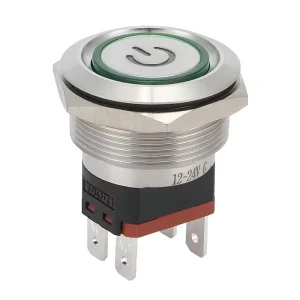 High current Stainless Steel Electronic Push Button Switch Full Illuminated with Hole Diameters 16 19 22 25mm