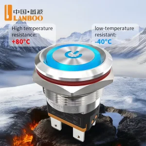 High current button switch 9 24V 220V (250V) Flat Head 2NO 20A