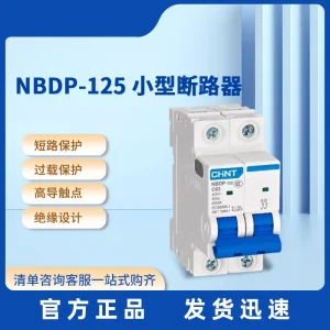 Household Air Switch NBDP-125 1P C100 Molded Case Circuit Breaker (MCCB) 400V Plastic Overcurrent Overload Protector 6kA