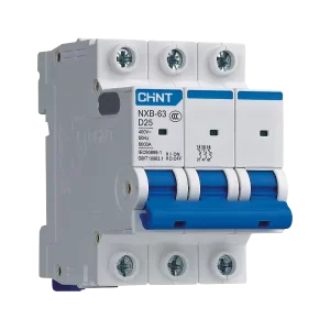 Household NXB-63 3P 63A 32A 400V MCB 6kA Breaking Capacity Circuit Breaker Polyester BCD Curve C Factory MDB Power