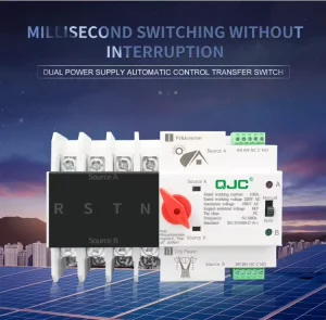 Household Photovoltaic Inverter Uninterruptible Dual Power Automatic Transfer Switch Single-phase Three-phase 125A