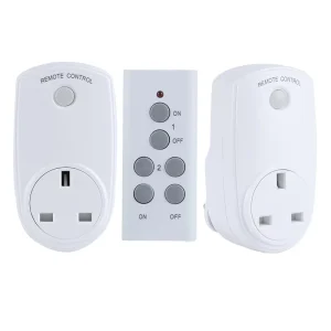 Household Power Socket Switch Remote Control UK Plug Easy Setup No Hub
