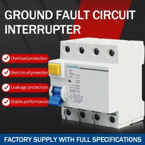 ID 63A Series RCCB Residual Current Circuit Breaker 2P 4P 16A 25A 40A 63A 6kA 10kA Leakage Overload Short Circuit Protection