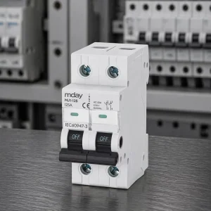 IEC 60947 3 Standard Miniature Circuit Breaker MCB MJI 125 2P Copper 6kA Breaking Capacity Switch Disconnector White DIN Rail