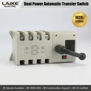 IEC 60947-6-1 LKQ5-63/48-4P Three Phase PC Integrated Automatic Transfer Switch (ATS) Dual Power Changeover Switch