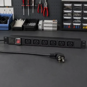 IEC C13 Surge Protective PDU 8 Outlet 16A 1U 19 Inch Rack Mount Power Distribution Unit Aluminum Alloy Data Center