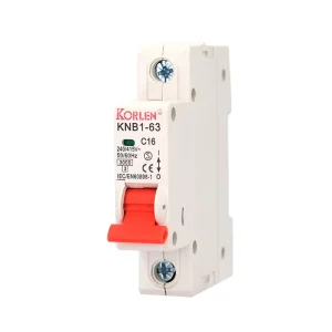 IEC Certified 1P 16A 6KA Miniature Circuit Breaker for Household Electrical Distribution Protection