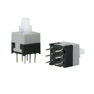 IP53 Rated RGB Tri Color Tactile Push Button Switch 250VAC 1A 1NO1NC Plastic Illuminated Control Industrial Equipment