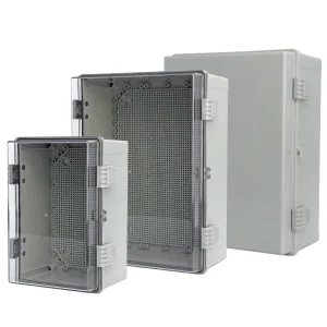 IP65 IP66 IP67 PC ABS Plastic Hinged Junction Box Waterproof Electrical Enclosure with Hinge 400*300*170