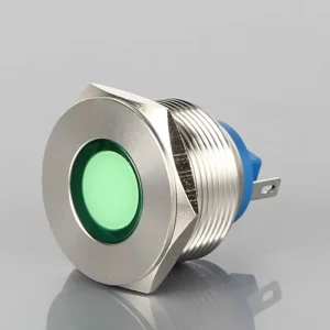 IP65 Red Flat Head 22mm Metal LED Indicator Lamp 24V LED Lights 3A 250V PCB Type