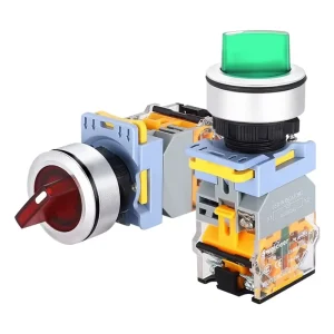 IP65 Waterproof 30mm LED Luminous Push Button Switches Momentary Latching 3 Way Selector Rotary Button 1NO 1NC 2NO Light Control
