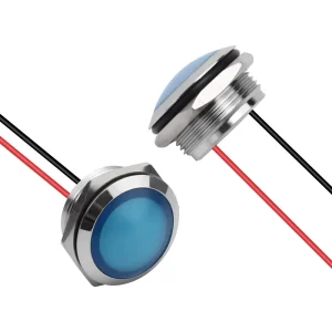 IP65 Waterproof Indicator Lights with Blue Light Indicator Lamps 19mm Ball Head Indicator Lights
