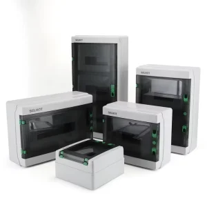 IP66 HA-4 Ways Surface Mount Waterproof Distribution Box ABS Plastic MCB Switch Board Outdoor Electronic Equipment Supplier