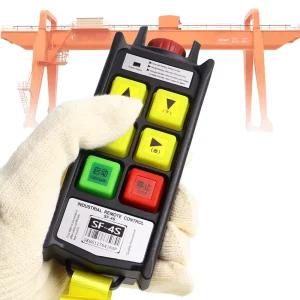 IP66 Waterproof 4 Button Transmitter and Receiver On Off Switch Truck Radio Chain Hoist Remote Control for Tower Crane