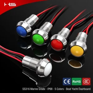 IP67 Corrosion Resistant 1NO Push Button 304 Stainless Steel Electronic Industrial Control Panel LED 12mm 19mm 22mm CE RoHS