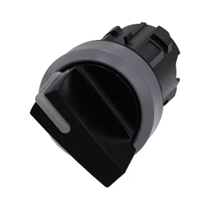 Illuminable 24V 2NC Selector Switch 22mm Round Plastic Black Short 2 Switch Positions 3SU1002-2BF10-0AA0