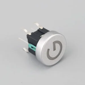 Illuminated 4 Pin 1NO Tactile Switch IP67 Rated 12V 0.05A LED SMD Terminal Customizable Logo Push Button