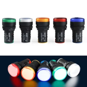 Indicator Light DC 6V/12V/24V36V/48V Waterproof Indicator Light 22MM Signal Light Pilot Lamp Led Charging Indicator