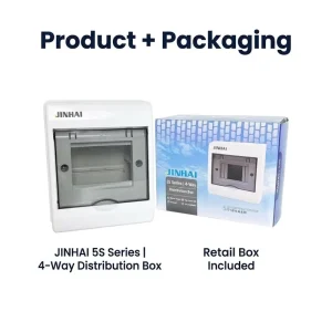 Indoor Surface Mount 5S Series 4 Way Plastic Distribution Box Transparent Visible Cover MCB Enclosure Light Power Distribution