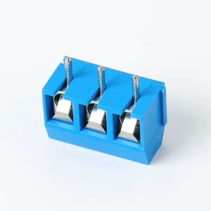 Industrial 5.0mm Pitch 301 Screw Terminal Block PCB Mount Fixed Connector Blue 10A 300V