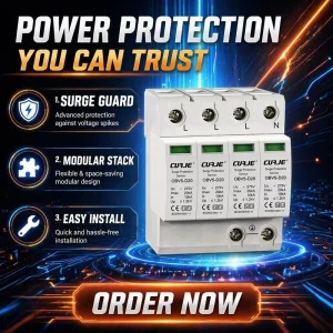Industrial AC Surge Protection Device SPD 20KA Surge Suppressor 385V 220V Lightning Protection
