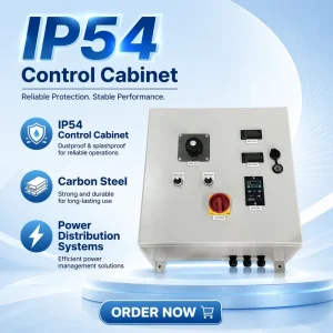 Industrial Carbon Steel Control Cabinet IP54 Electrical Enclosure OEM Low Voltage Power Box 500*500*300mm for Factory Automation