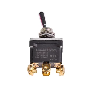 Industrial Electrical Self locking DPDT Miniature Toggle Switch ON ON Screw Terminal