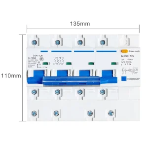 Industrial Household 4P 1P+N 2P 3P+N NC Copper Air Circuit Breakers Residual Current Protective Safety Devices