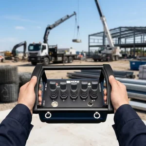 Industrial Hydraulic Remote Control with Safety Start and Lock Switch for Construction Truck Crane and Mobile Crane