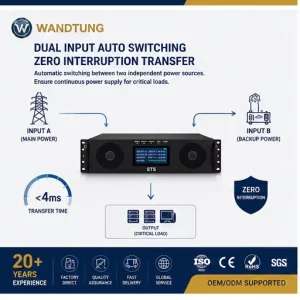 Industrial Indoor Static Transfer Switch Dual Power Automatic Switching for Server Room