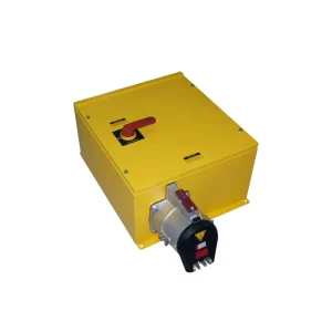 Industrial Isolator Switch Box with Mechanical Interlock Socket IP54 Yellow Steel Isolation Disconnect Box