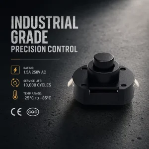 Industrial KAN 6C Plastic Push Button Switch 1.5A 250VAC 4 Pin Momentary Power Toggle Durable 10000 Cycles Life Component CE CQC