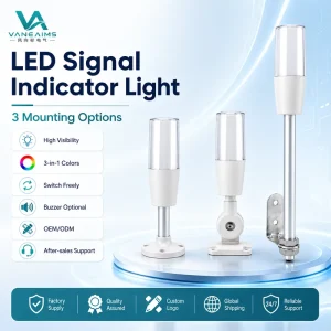 Industrial LED Warning Signal Tower Light Machine Indicator Alarm Lamp Multi Mount for Factory Equipment FXB WLP50