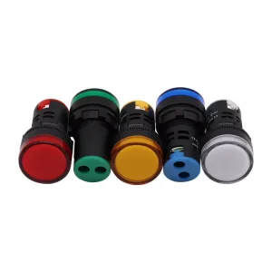 Industrial Low Voltage Button Multi-color LED Indicator Light ABS Material CE Certified IP65 Rated for Electric