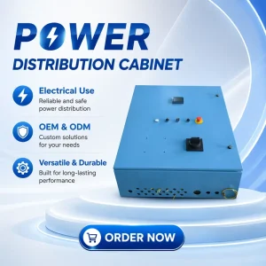 Industrial Low Voltage Power Distribution Cabinet IP54 Steel Electrical Enclosure RAL5024 Control Cabinet OEM Manufacturing