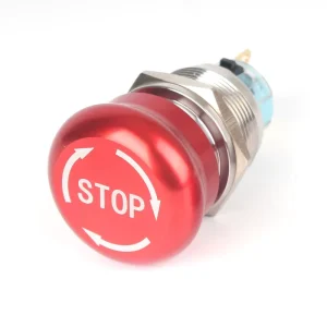 Industrial Metal Control 16mm/19mm/22mm Waterproof Emergency Stop Push Button Switch 1NO1NC 2NO/2NC Max 220V IP65 CCC CE