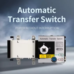 Industrial Power 2-Pole Single Phase Automatic Transfer Switch ATS PC Type EH2-160 H2-100 Rated 32A/63A/125A