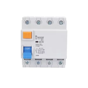 Industrial Protective Circuit Breaker (RCCB ELCB RCD) CE Certified 400V 63A 4 Pole 6kA Breaking Capacity