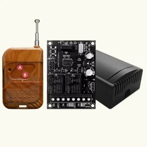 Industrial RF 433MHz Remote Control and Receiver Switch Kit Plastic Shell Telescopic Antenna for Factory Motor and Water Pump